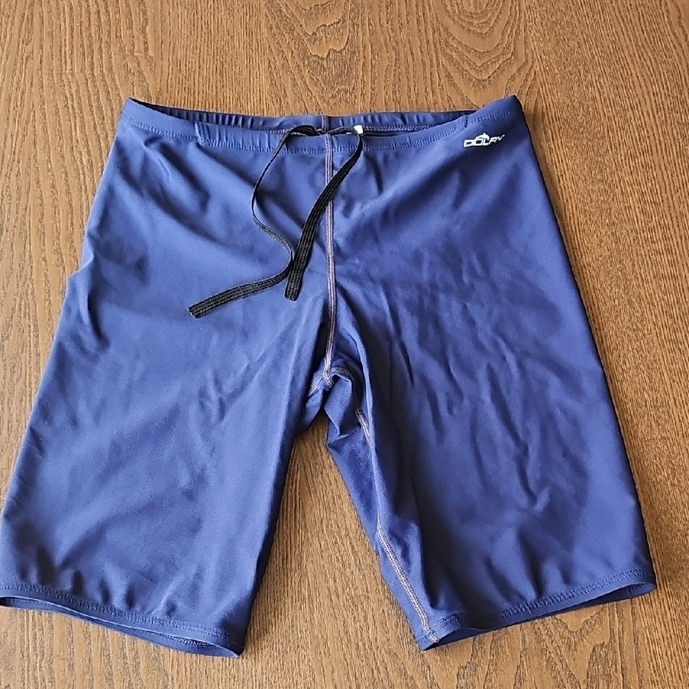 Blue Swim Jammer/Trunks with Elastic Waistband and Drawstring
